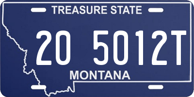 MT license plate 205012T