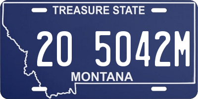 MT license plate 205042M