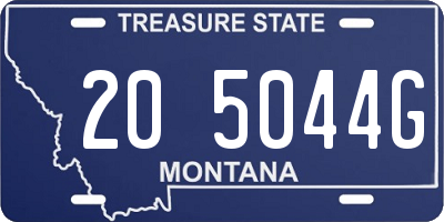 MT license plate 205044G