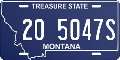MT license plate 205047S