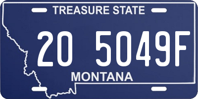 MT license plate 205049F