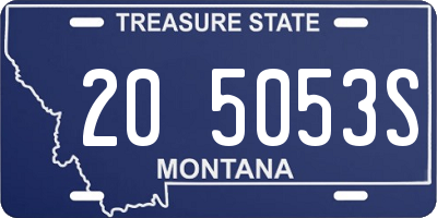 MT license plate 205053S