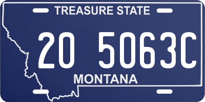 MT license plate 205063C