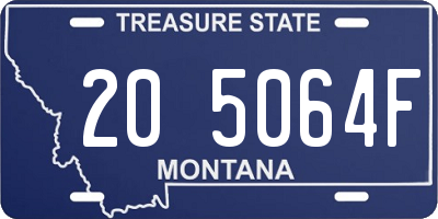 MT license plate 205064F