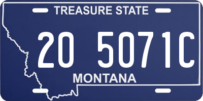 MT license plate 205071C