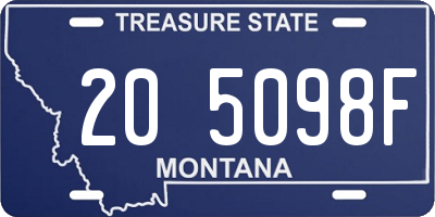 MT license plate 205098F