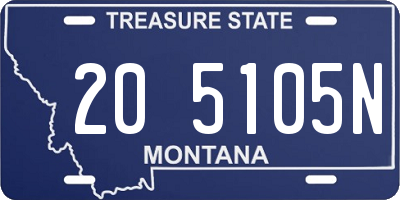 MT license plate 205105N