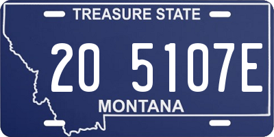 MT license plate 205107E