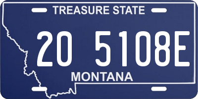 MT license plate 205108E