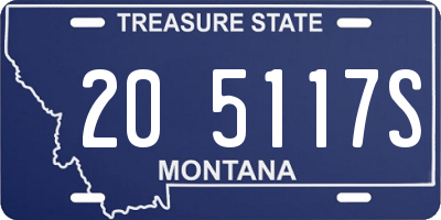 MT license plate 205117S