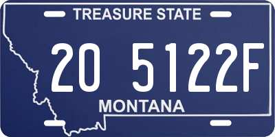 MT license plate 205122F