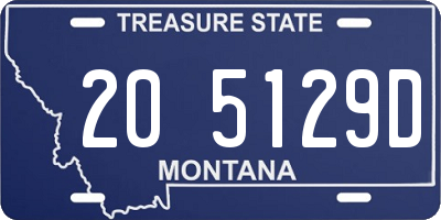MT license plate 205129D