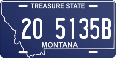 MT license plate 205135B
