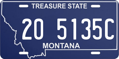 MT license plate 205135C