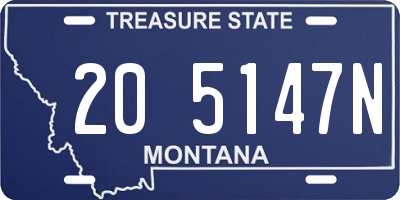 MT license plate 205147N