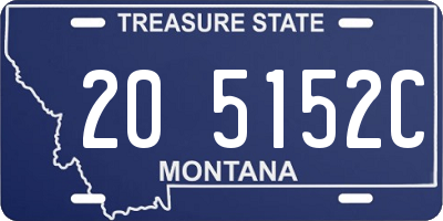 MT license plate 205152C