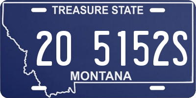 MT license plate 205152S