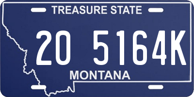 MT license plate 205164K