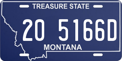 MT license plate 205166D