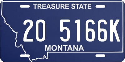 MT license plate 205166K