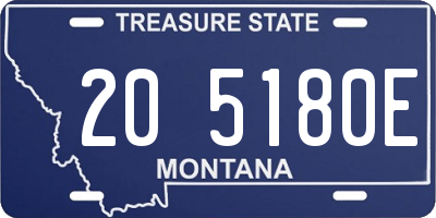 MT license plate 205180E