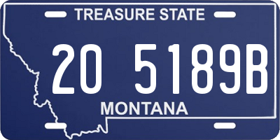 MT license plate 205189B