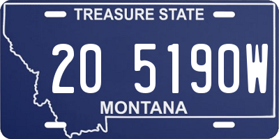 MT license plate 205190W