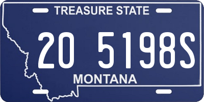 MT license plate 205198S