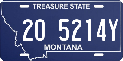 MT license plate 205214Y
