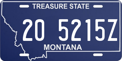 MT license plate 205215Z