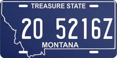 MT license plate 205216Z