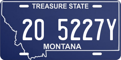 MT license plate 205227Y