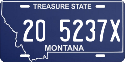 MT license plate 205237X