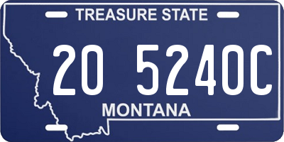 MT license plate 205240C