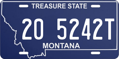 MT license plate 205242T