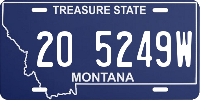 MT license plate 205249W