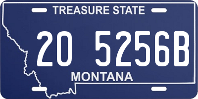 MT license plate 205256B