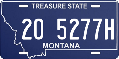 MT license plate 205277H