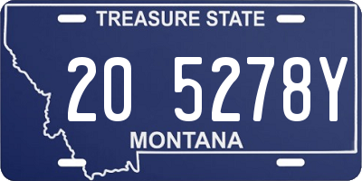 MT license plate 205278Y