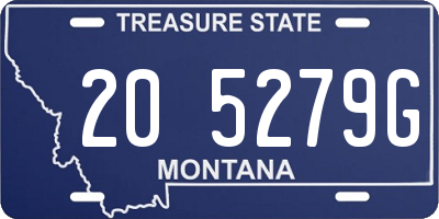 MT license plate 205279G