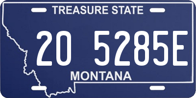 MT license plate 205285E