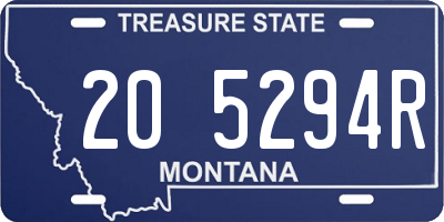 MT license plate 205294R