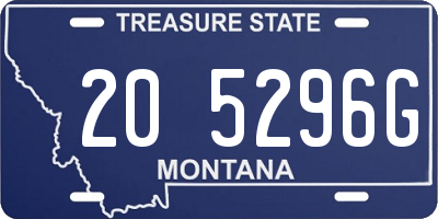 MT license plate 205296G