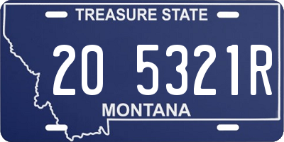 MT license plate 205321R