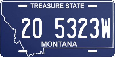 MT license plate 205323W