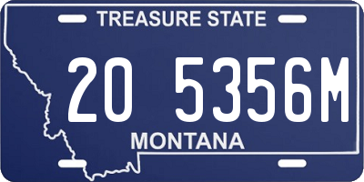 MT license plate 205356M