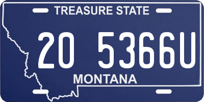 MT license plate 205366U