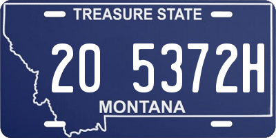 MT license plate 205372H