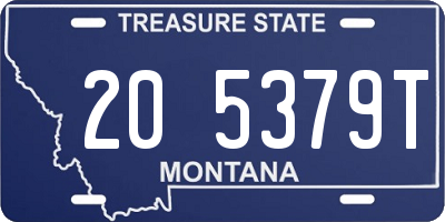 MT license plate 205379T