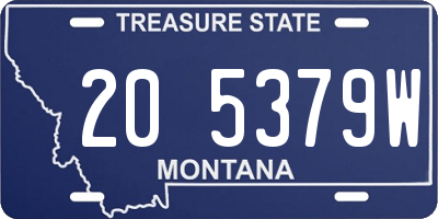 MT license plate 205379W
